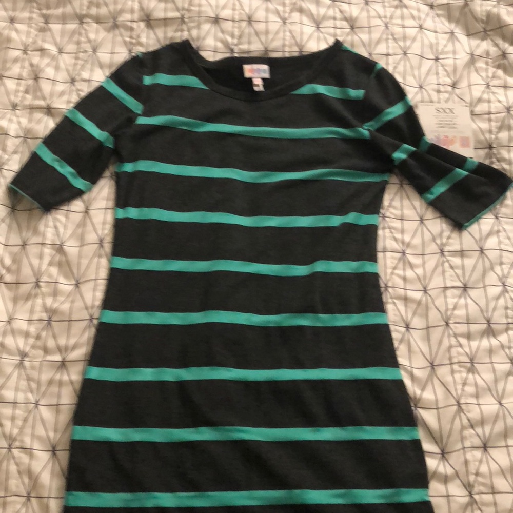 Teal and gray Julia dress